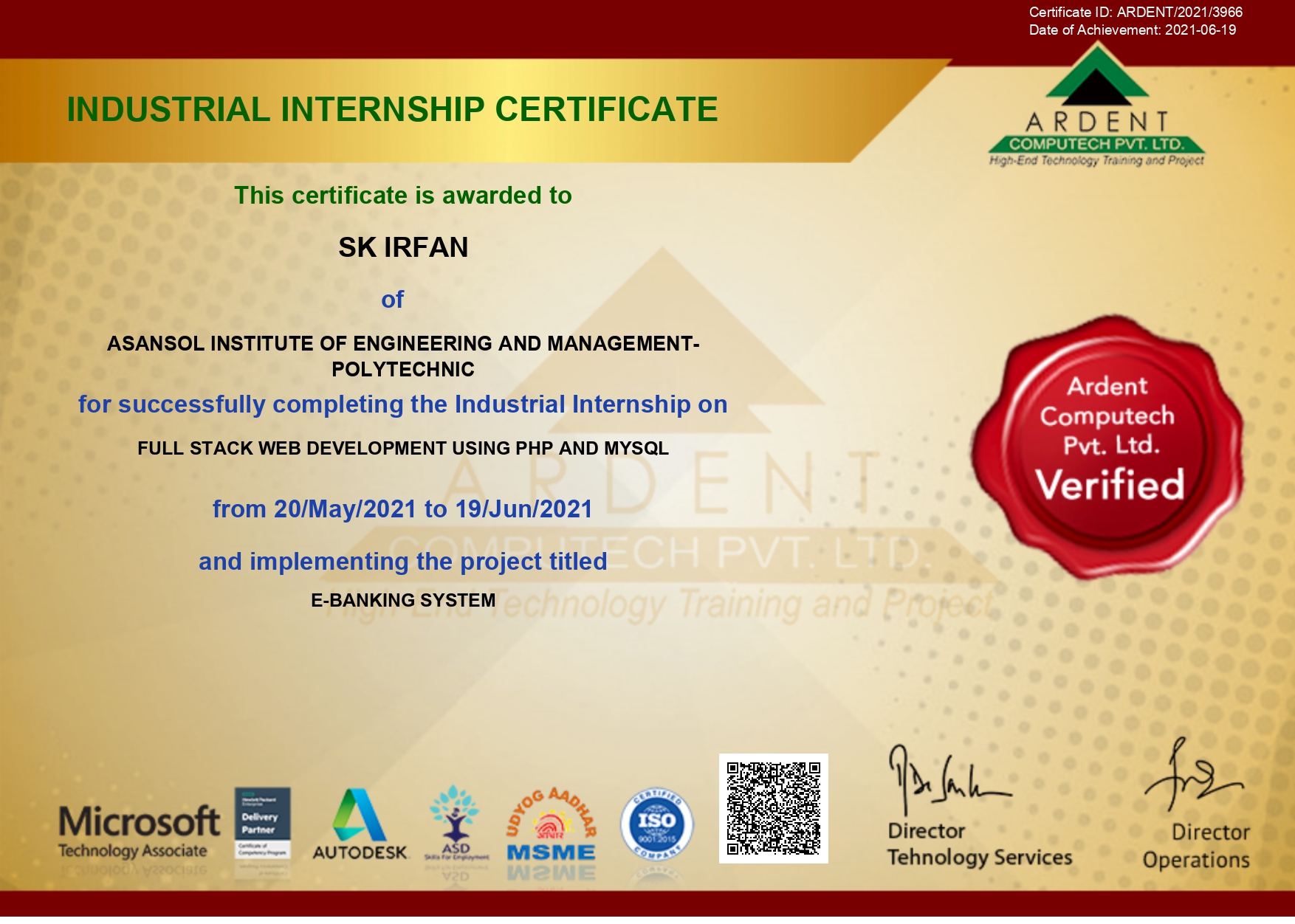 Certificate Image